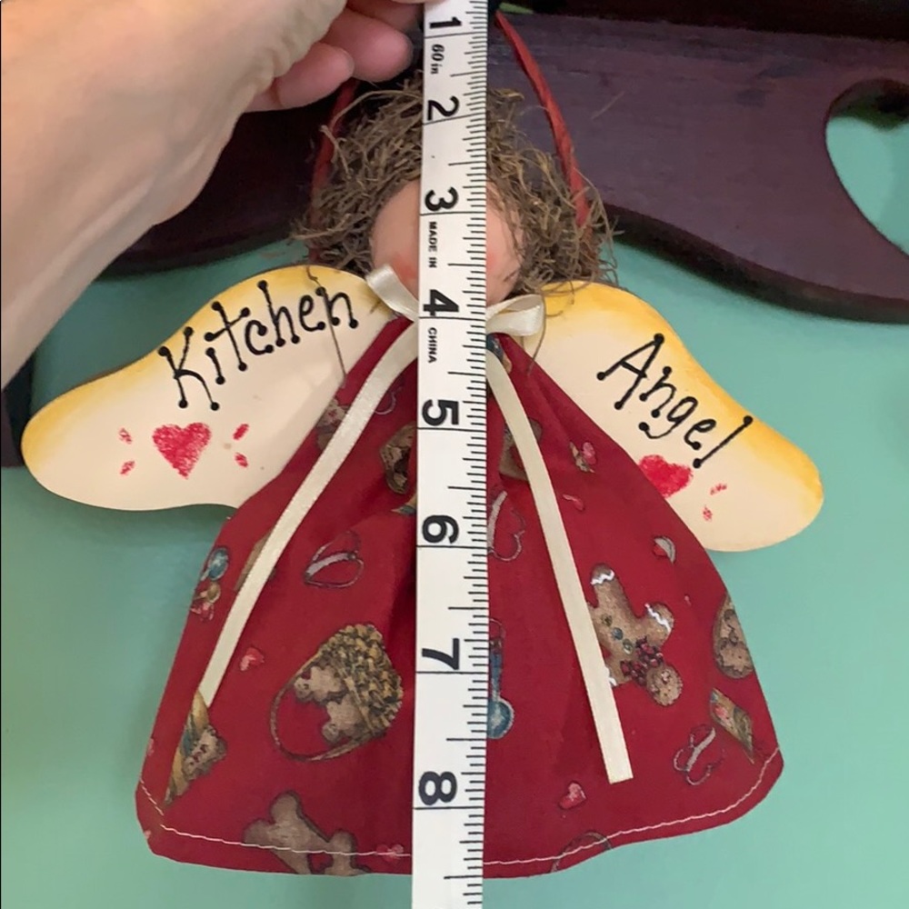 Country Kitchen Wood Angel Wall/Table Decoration - Picture 8 of 8